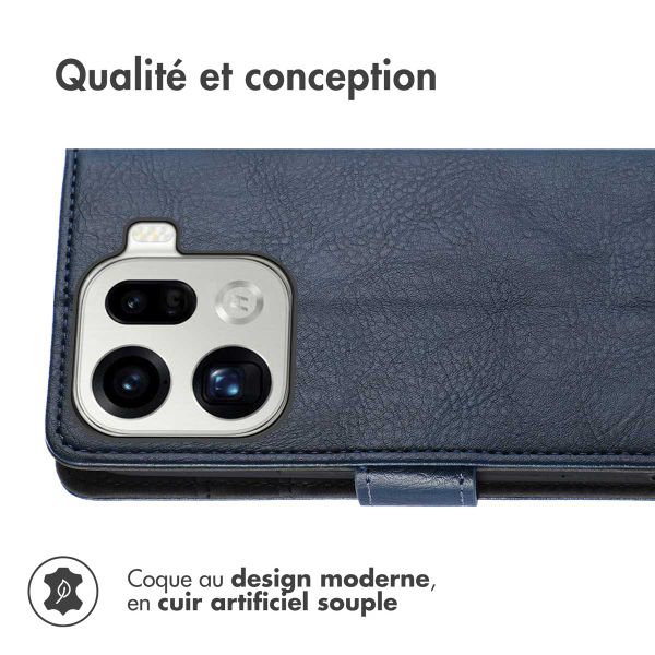 imoshion Étui de télephone portefeuille de luxe Oppo Find X9 Pro - Bleu foncé