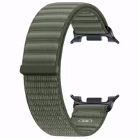 Samsung Bracelet en tissu original Samsung Galaxy Watch 9 (40/44mm) / Watch 8 (40/44mm) / Classic (46mm) - Taille S/M - Olive