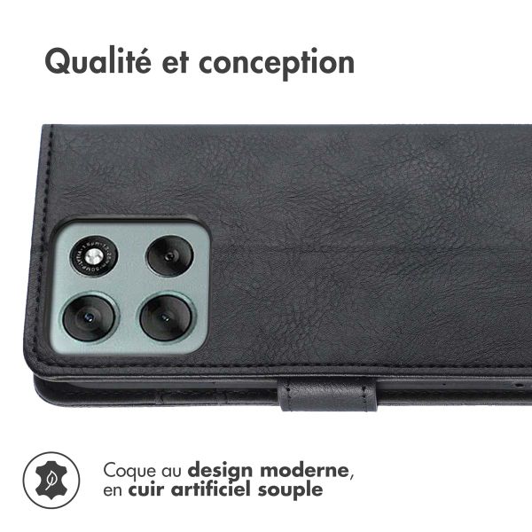 imoshion Étui de télephone portefeuille de luxe Motorola Moto G56 - Noir