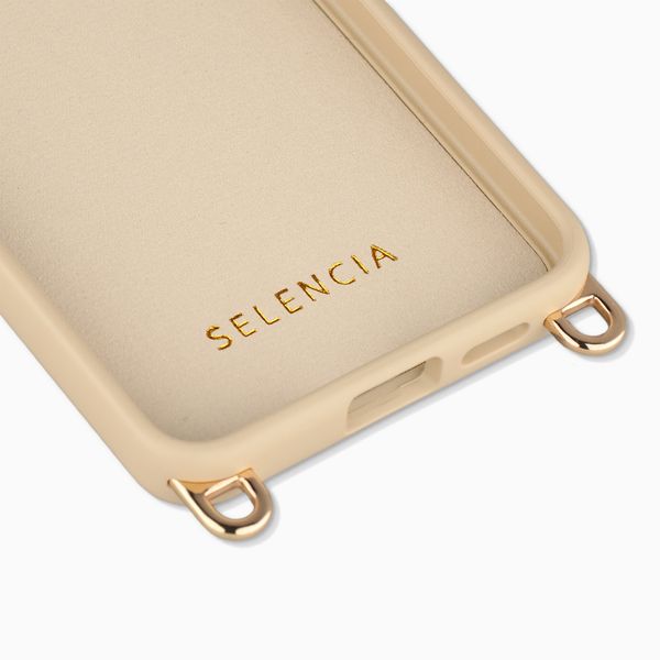 Selencia Coque arrière Rivièra avec MagSafe avec crochets amovibles Samsung Galaxy A57 (5G) - Milky Latte