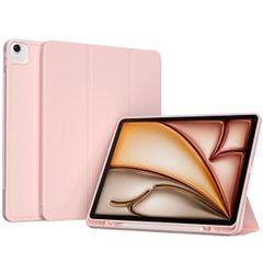 Accezz Coque tablette portefeuille Smart Silicone Apple iPad Air 13 pouces (2026) M4 / (2025) M3 / (2024) M2 - Rose