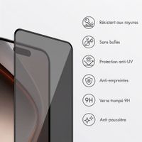Accezz Protection d'écran en verre trempé avec filtre de confidentialité + Applicateur Apple iPhone Duo