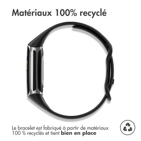 imoshion Bracelet Sport⁺ en silicone Fitbit Charge 5 / 6 - Black / Grey
