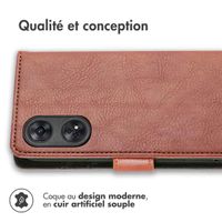 imoshion Étui de télephone portefeuille de luxe Oppo Reno 8 T (4G) - Marron
